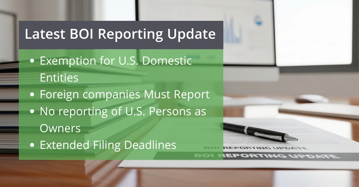 Latest BOI Reporting Update