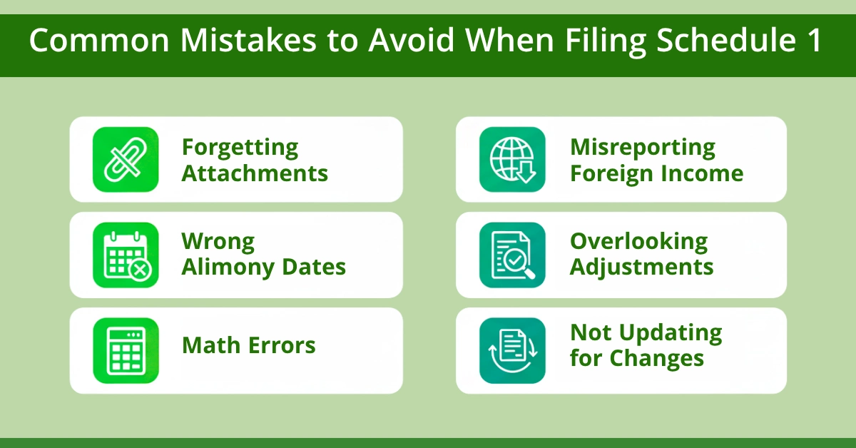 Common Mistakes to Avoid When Filing Schedule 1