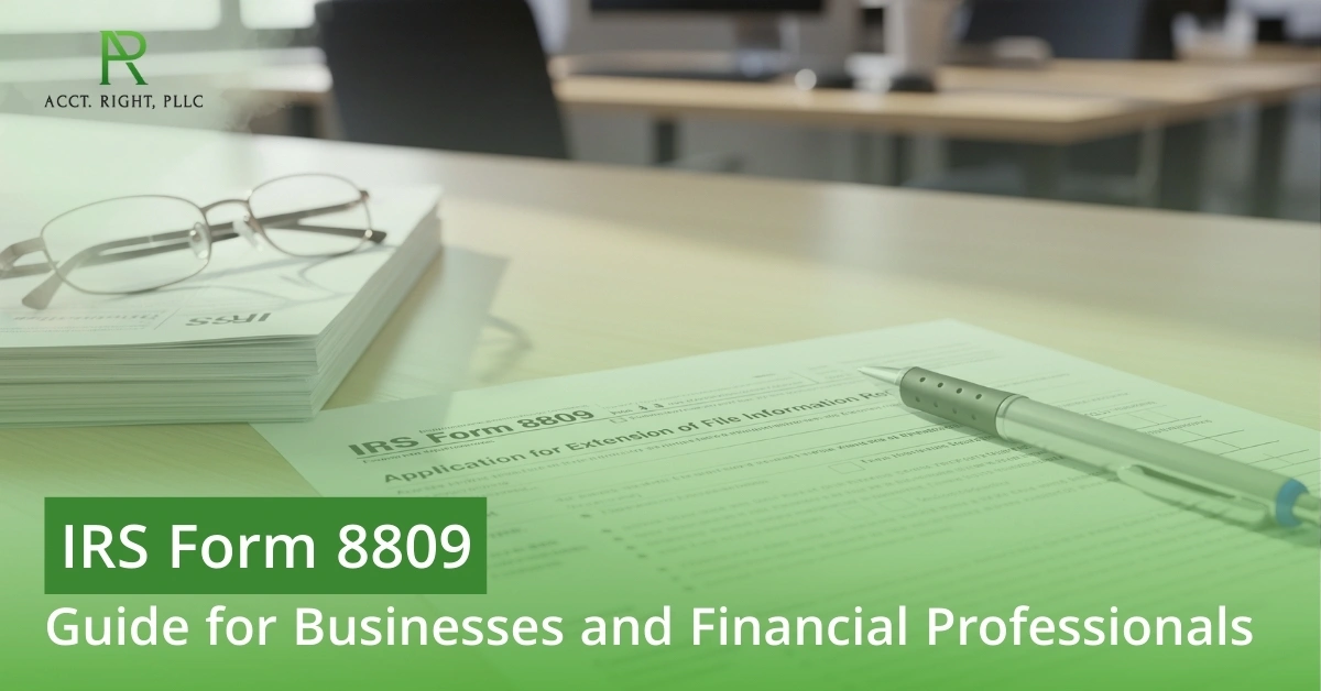 IRS Form 8809: Guide for Businesses and Financial Professionals