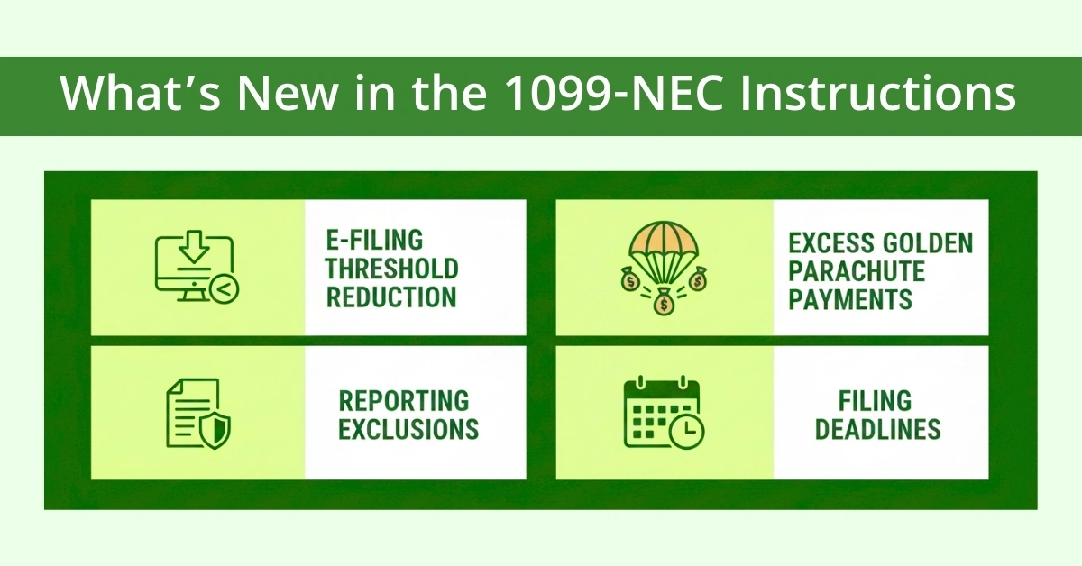 What’s New in the 1099-NEC Instructions