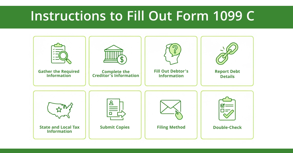 Instructions to Fill Out Form 1099 C