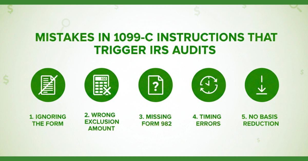 Mistakes in 1099 C Form Instructions That Trigger IRS Audits